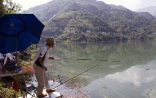 中间河沟钓鱼怎么样，钓鱼钓河中间